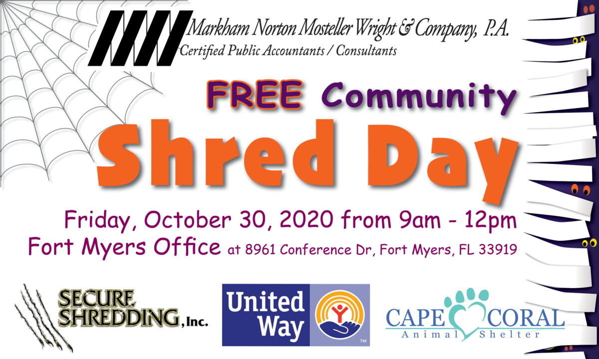 Annual FREE Community Shred Day / Ft Myers, Naples / Markham Norton