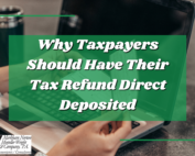 Tax refund direct deposited