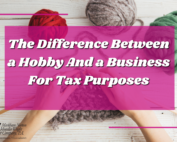 The difference between a hobby and a business
