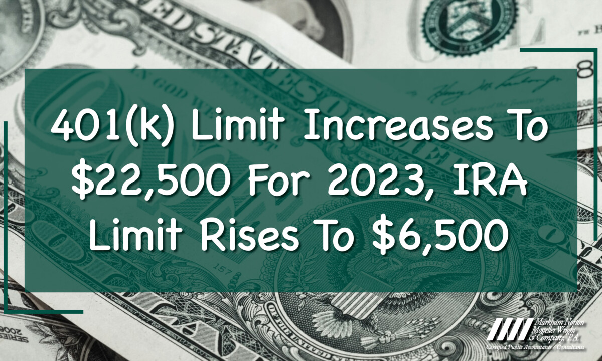 401(k) and IRA limit increase / Ft Myers, Naples / MNMW