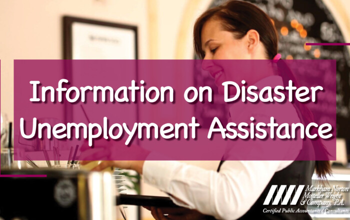 Information On Disaster Unemployment Assistance