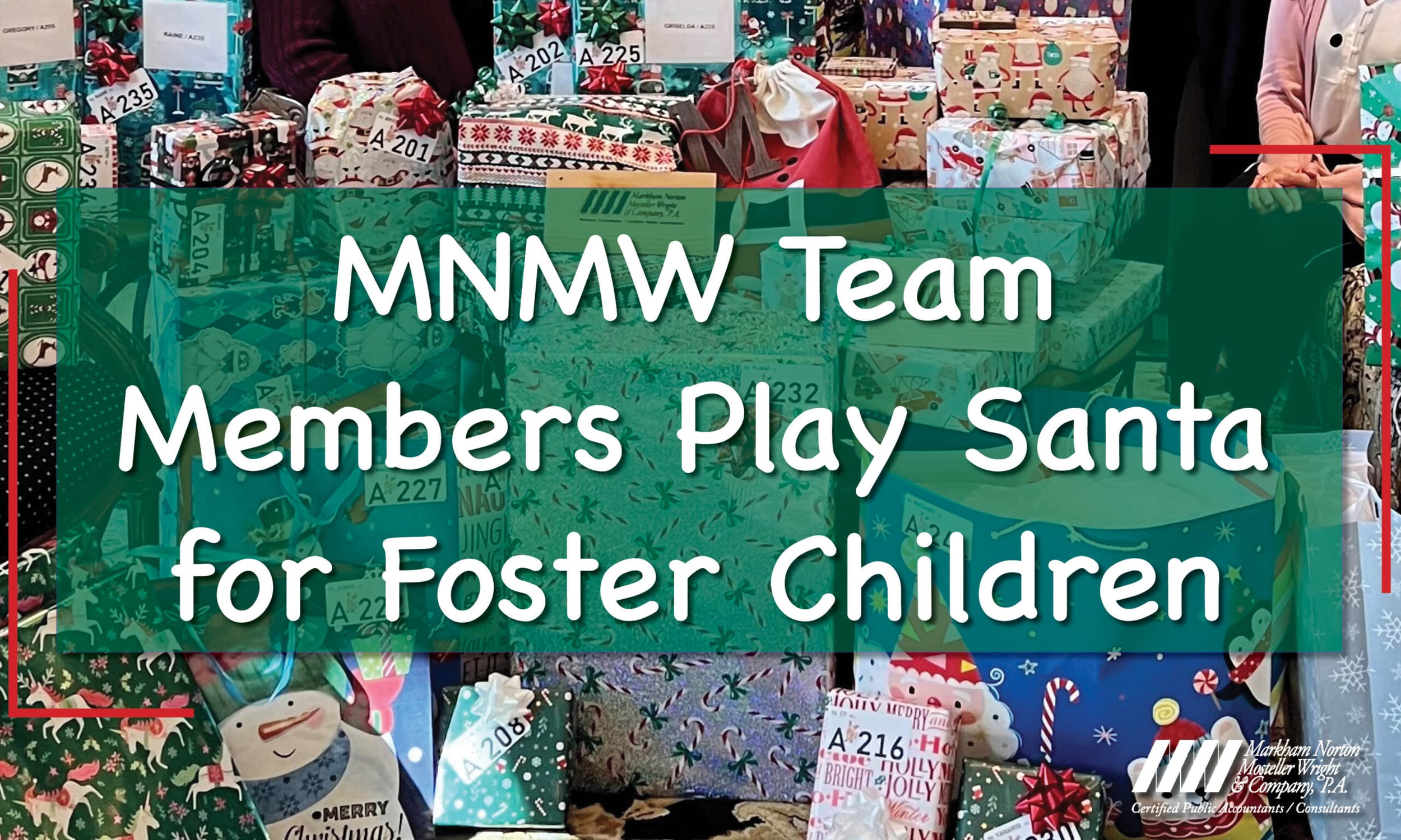 MNMW Team Members Play Santa for Foster Children