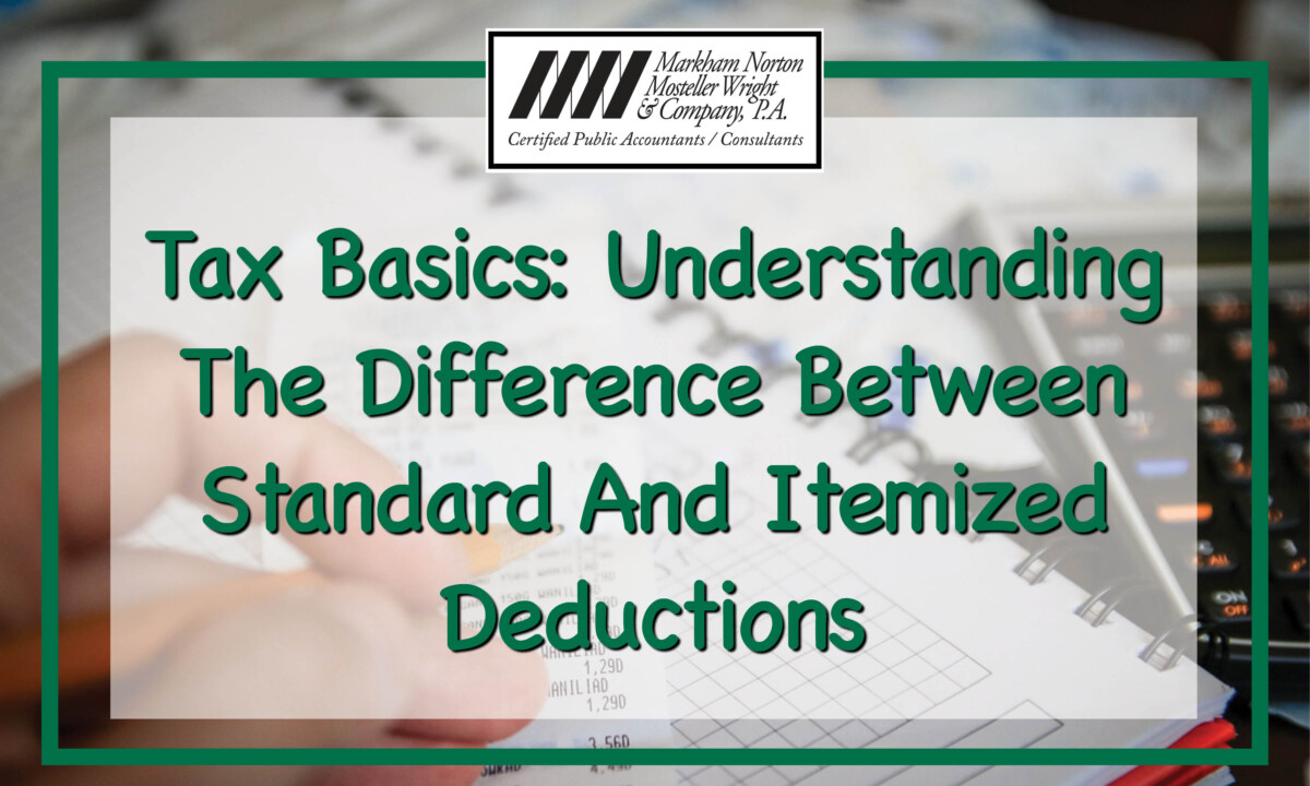 Standard And Itemized Deductions / Ft Myers, Naples / MNMW