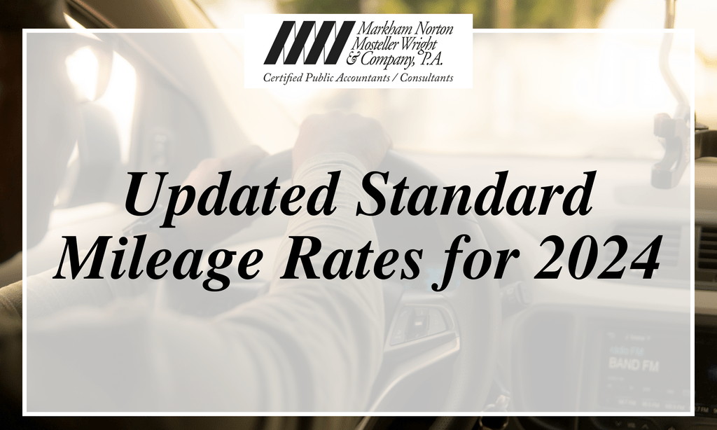 Updated Standard Mileage Rates for 2024